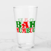 Funny Bah humbug kerstfeestdag Glas (Voorkant)