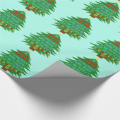 Funny Bah Humbug-kerstgedicht Cadeaupapier (Hoek)