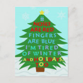 Funny Bah Humbug-kerstgedicht Feestdagenkaart (Voorkant)