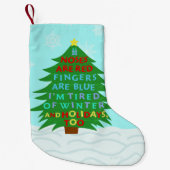 Funny Bah Humbug-kerstgedicht Kleine Kerstsok (Voorkant)