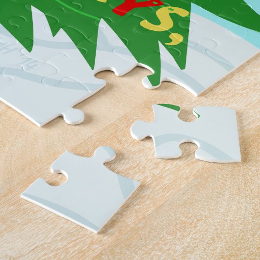 Funny Bah Humbug-kerstgedicht Legpuzzel (Zijkant)