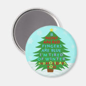 Funny Bah Humbug-kerstgedicht Magneet (Voorkant / Achterkant)