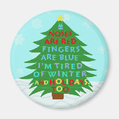 Funny Bah Humbug-kerstgedicht Magneet (Voorkant)