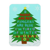 Funny Bah Humbug-kerstgedicht Magneet (Verticaal)