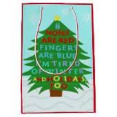 Funny Bah Humbug-kerstgedicht Medium Cadeauzakje (Voorkant)