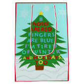 Funny Bah Humbug-kerstgedicht Medium Cadeauzakje (Achterkant)