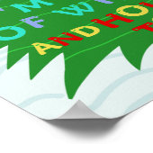 Funny Bah Humbug-kerstgedicht Poster (Hoek)