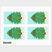 Funny Bah Humbug-kerstgedicht Rechthoekige Sticker (Vel)