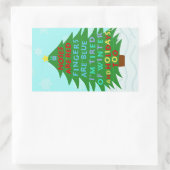 Funny Bah Humbug-kerstgedicht Rechthoekige Sticker (Tas)