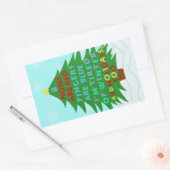 Funny Bah Humbug-kerstgedicht Rechthoekige Sticker (Envelop)