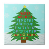 Funny Bah Humbug-kerstgedicht Tegeltje (Voorkant)