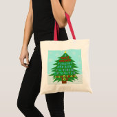 Funny Bah Humbug-kerstgedicht Tote Bag (Voorkant (product))