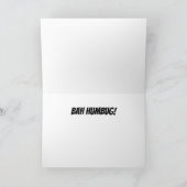 Funny Bah Humbug Reindekerskaart Kaart (Binnen)