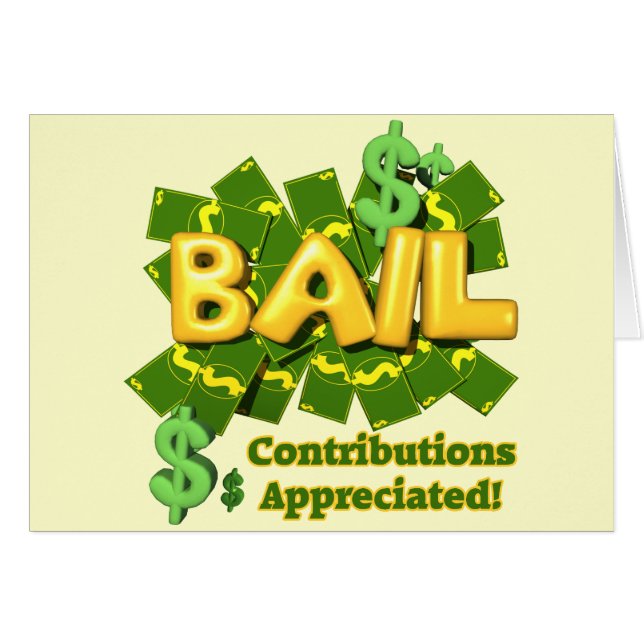Funny Bail Money T-shirts Gifts (Voorkant Horizontaal)