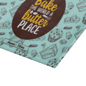 Funny Bake Butter Pun Cake Muffin Bakery Patroon Snijplank (Hoek)