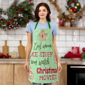 Funny Bake en Bekijk kerstfilms Apron Schort