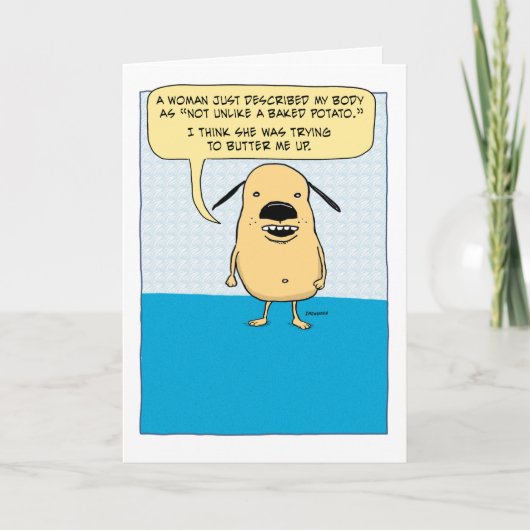 Funny Baked Potato Dog birthday card Kaart (Voorkant)