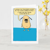 Funny Baked Potato Dog birthday card Kaart (Gele Bloem)