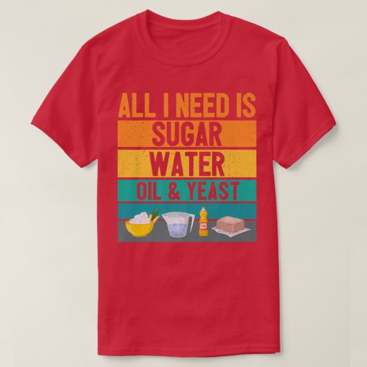 Funny Baker Bread Bread Baker Retro T-shirt (Design voorkant)