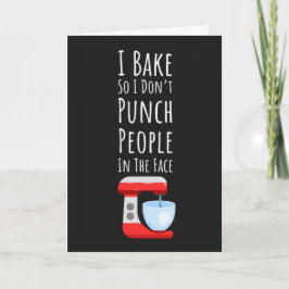 Funny Baker Cards Baking Cook Chef Food Cooking Kaart