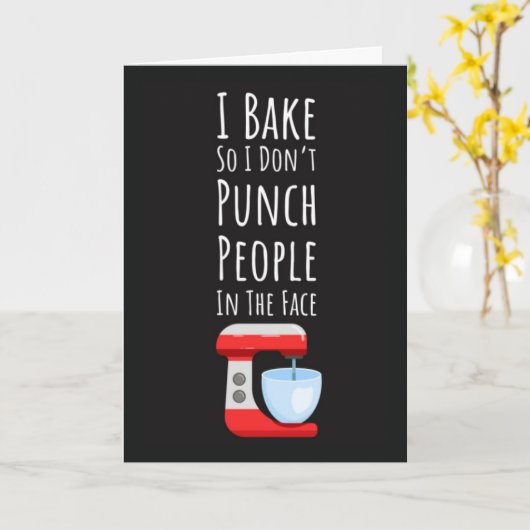 Funny Baker Cards Baking Cook Chef Food Cooking Kaart (Gele Bloem)