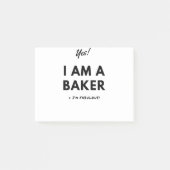 Funny Baker Career Black en White Bold Design Post-it® Notes (Voorkant)