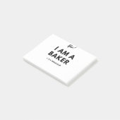 Funny Baker Career Black en White Bold Design Post-it® Notes (Schuin)