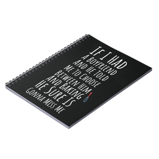 Funny Baker Gifts For Her Teen Girls Women Baking Notitieboek (Linkerzijde)