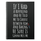 Funny Baker Gifts For Her Teen Girls Women Baking Notitieboek (Voorkant)