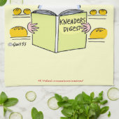 Funny Baker Loaves of French Bread Cartoon Art Theedoek (Gevouwen)