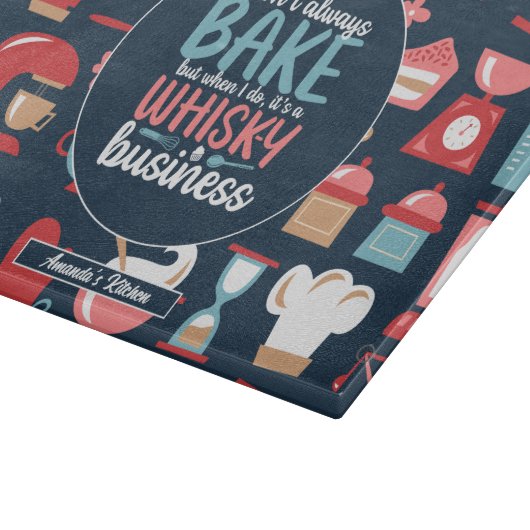 Funny Baker Meme Baking Pun Retro Bakery Patroon Snijplank (Hoek)