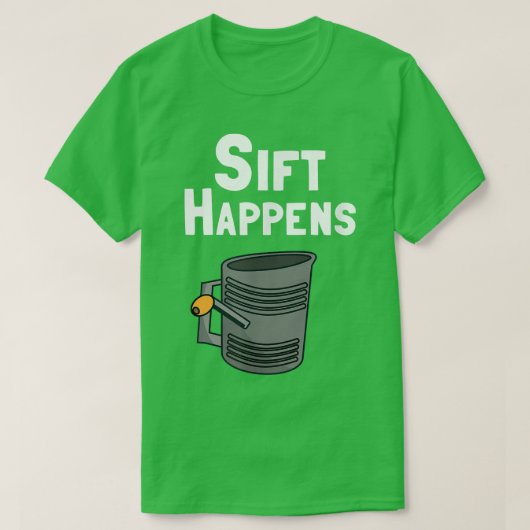 Funny Baker of Baking Sift gebeurt T-shirt (Design voorkant)
