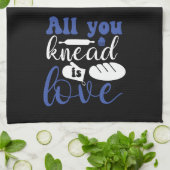 Funny Baker Pun... alles wat je weet is liefdesspe Theedoek (Gevouwen)