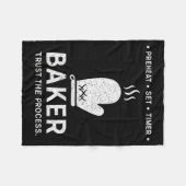 Funny Baker Trust The Process Baking Motivation  Fleece Deken (Voorkant (Horizontaal))