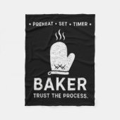 Funny Baker Trust The Process Baking Motivation Fleece Deken (Voorkant)