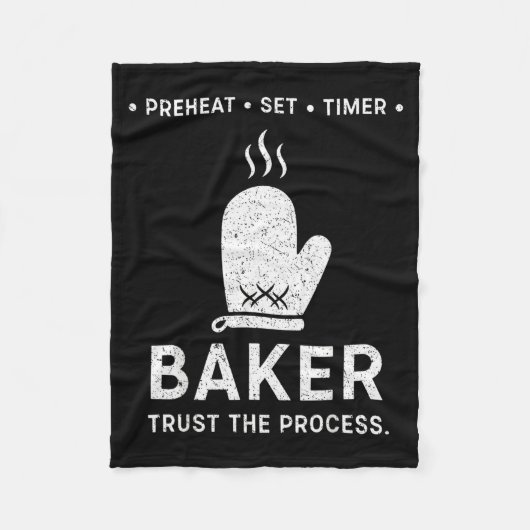 Funny Baker Trust The Process Baking Motivation  Fleece Deken (Voorkant)