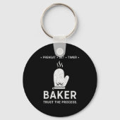 Funny Baker Trust The Process Baking Motivation Sleutelhanger (Voorkant)