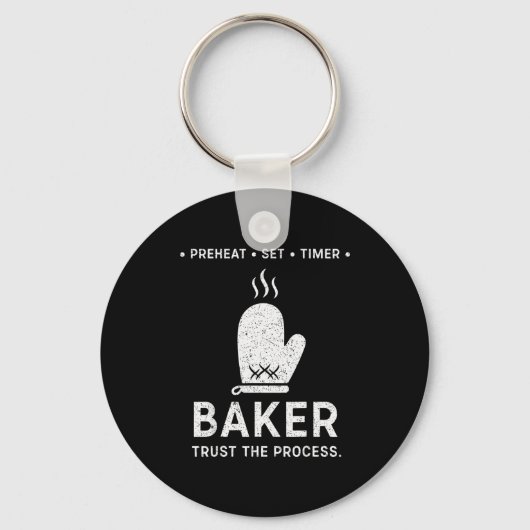 Funny Baker Trust The Process Baking Motivation  Sleutelhanger (Voorkant)