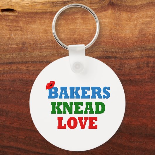 Funny Bakers need (Knead) Love Sleutelhanger (Voorkant)