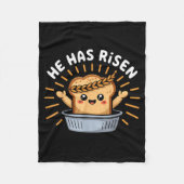 Funny Bakery Baking Jesus Christ Bread He Has Rise Fleece Deken (Voorkant)