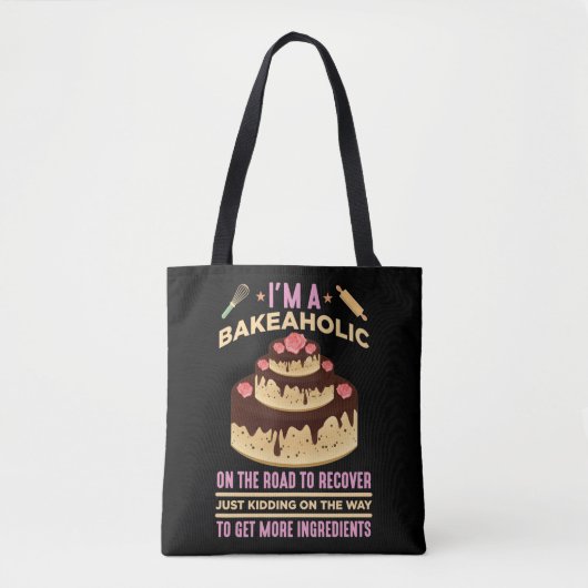 Funny Bakery Cake Baking Pastry Baker Tote Bag (Voorkant)