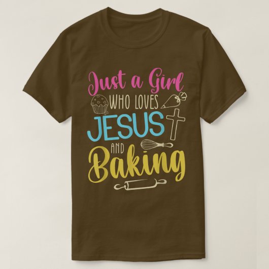 Funny Baking Baker Gift for Women Cool Jesus Bake T-shirt (Design voorkant)