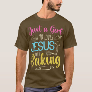 Funny Baking Baker Gift for Women Cool Jesus Bake T-shirt