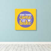 Funny Baking Baker Kitchen Typografie Retro Art Canvas Afdruk (Insitu (Houten vloer))