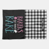 Funny Baking Bakers Gonna Bake Black White Pset Theedoek (Horizontaal)