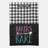 Funny Baking Bakers Gonna Bake Black White Pset Theedoek (Verticaal)