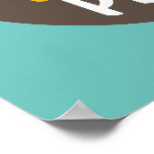 Funny Baking Bakery Typography Retro Kitchen Décor Poster (Hoek)