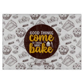 Funny Baking  Cake Muffin Bakery Patroon Snijplank (Voorkant)