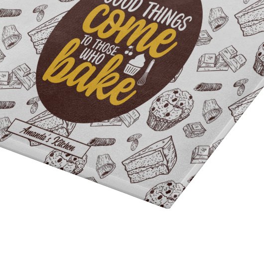 Funny Baking  Cake Muffin Bakery Patroon Snijplank (Hoek)