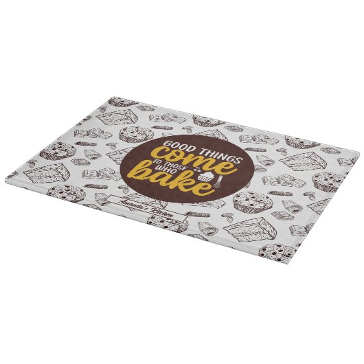 Funny Baking  Cake Muffin Bakery Patroon Snijplank (Hoek)